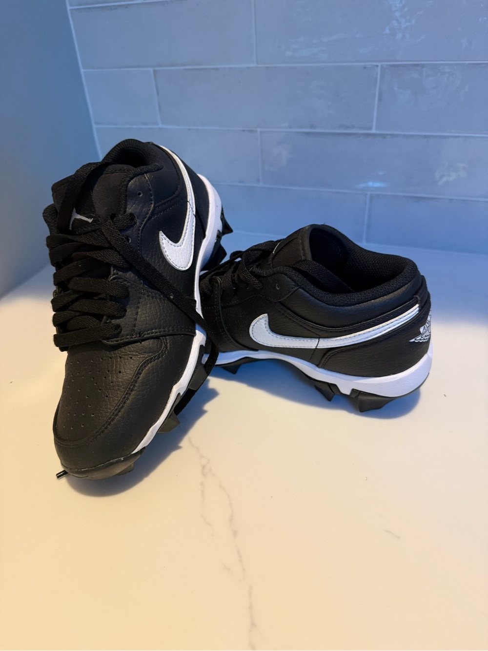 Nike Jordan Kids Black and White Athletic Cleats
